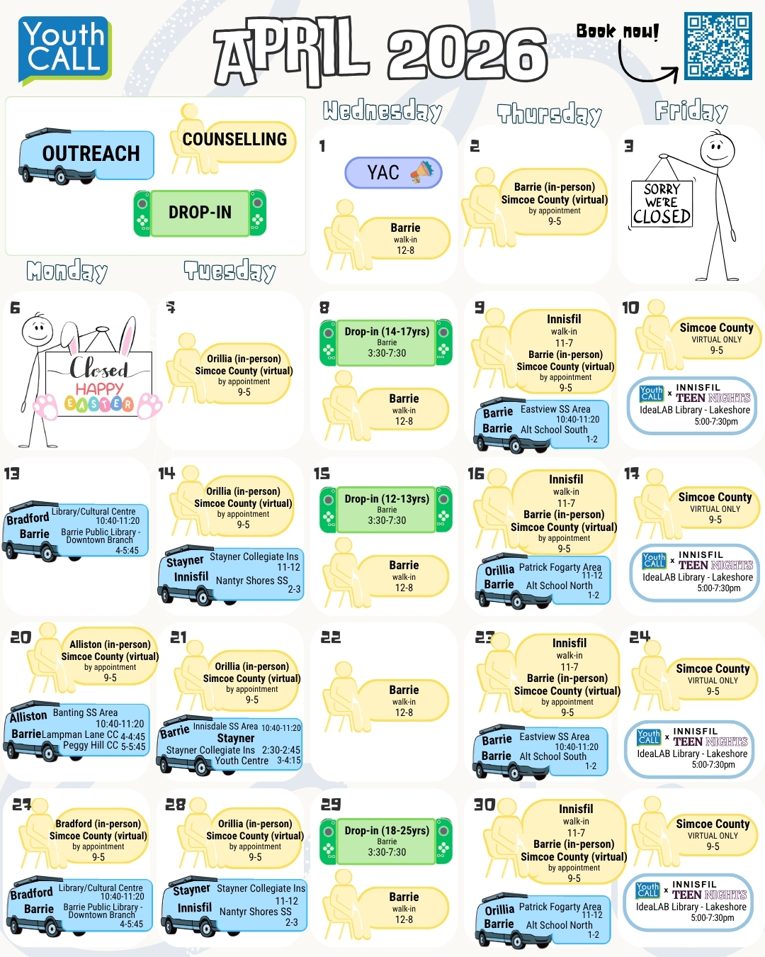 April 2026 Calendars